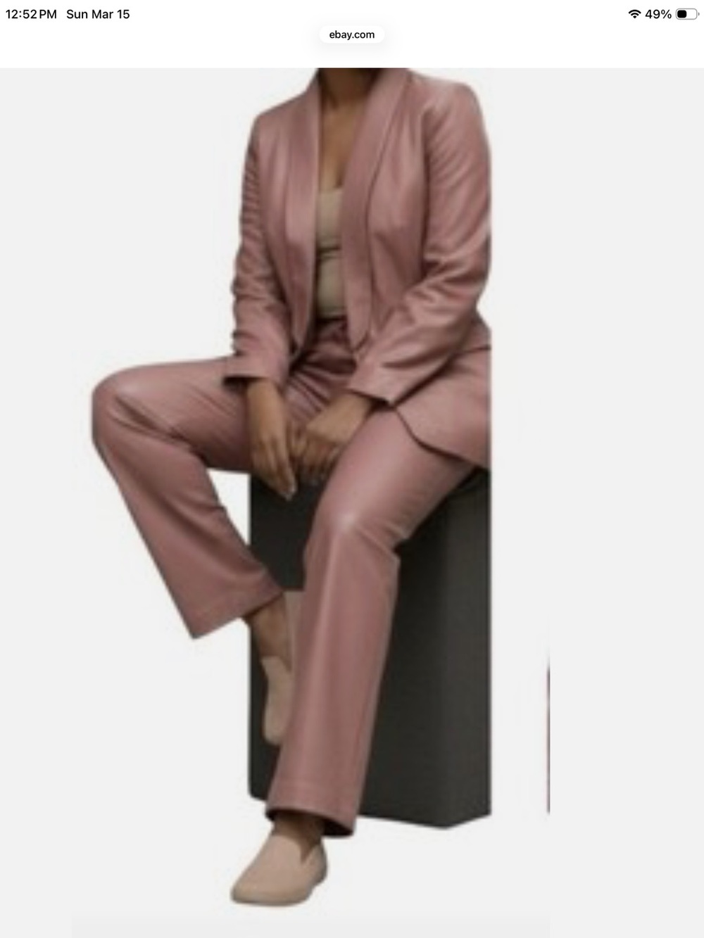 Wildfang Dusty Rose Faux Leather Pants New with tag